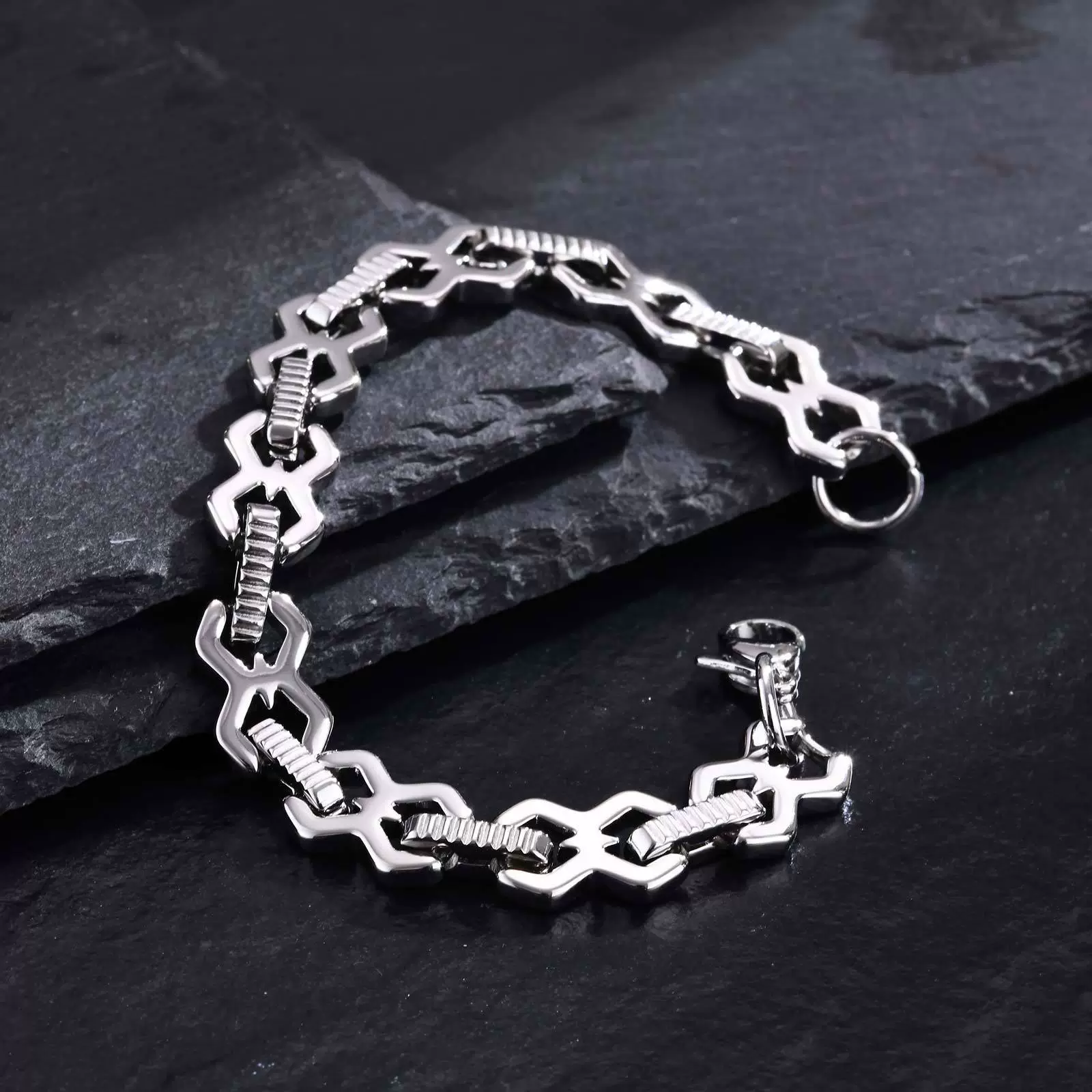 Men's Stainless Steel Fashion Hiphop Bracelet - Image 2