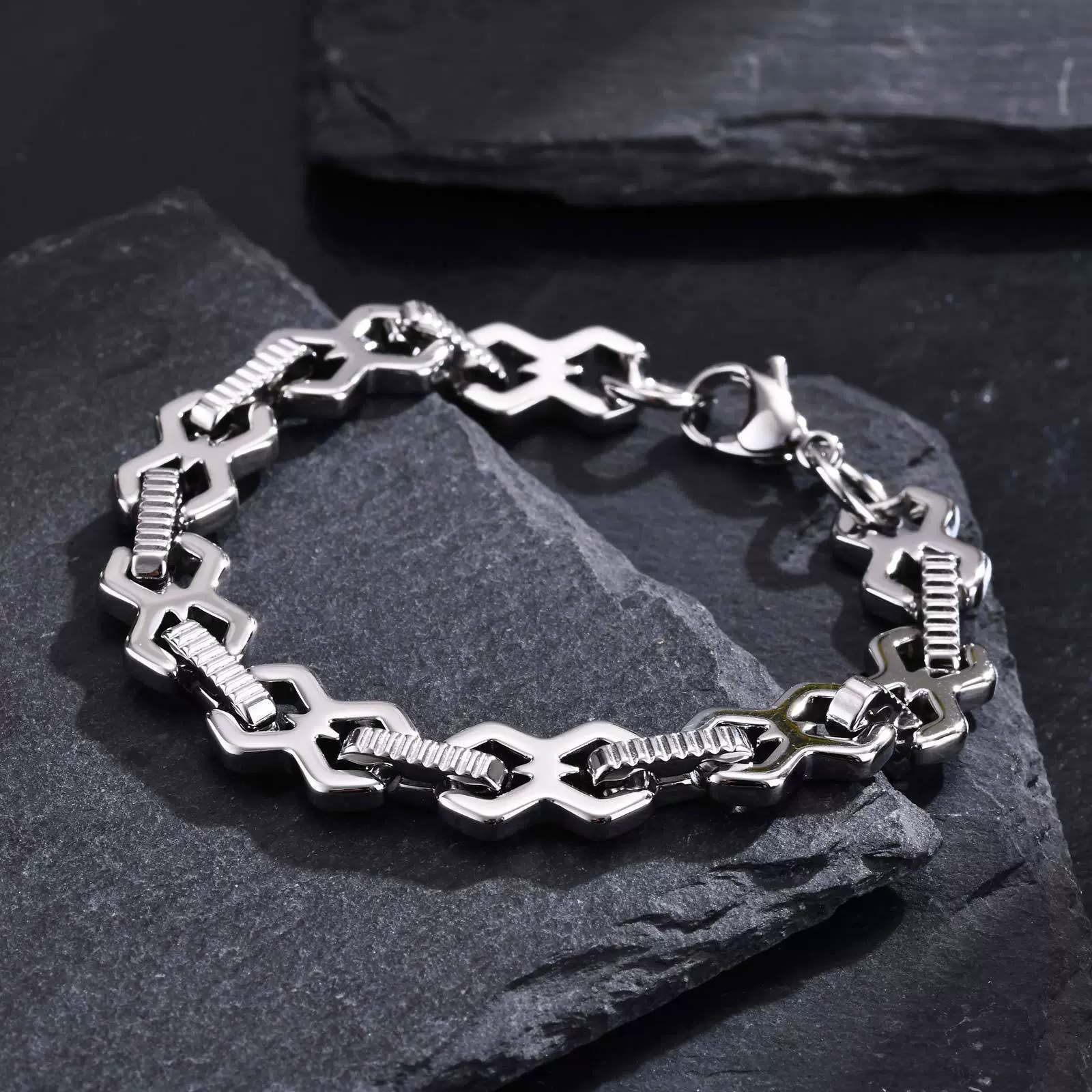 Men's Stainless Steel Fashion Hiphop Bracelet - Image 3