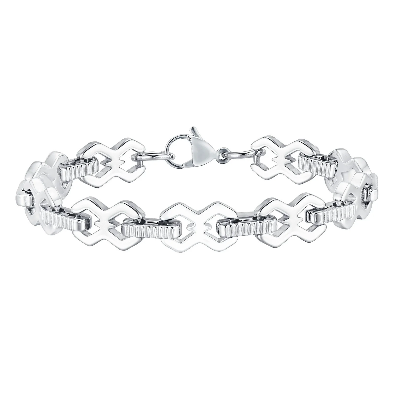 Men's Stainless Steel Fashion Hiphop Bracelet - Image 5