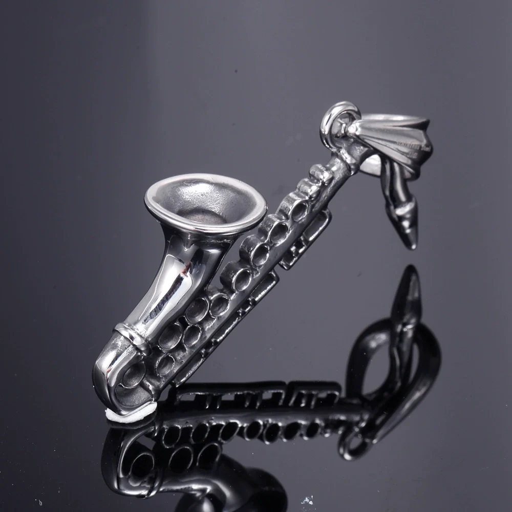 Men's Stainless Steel Punk Pendant Jewelry Casting Horn Cross Design - Image 3