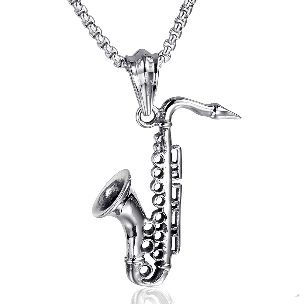 Men's Stainless Steel Punk Pendant Jewelry Casting Horn Cross Design - Image 6