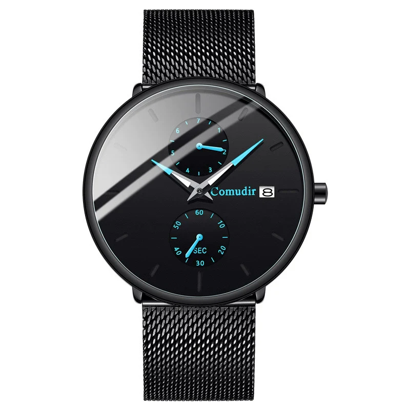 Men's Steel Quartz Watch With Mineral Strengthened Glass Mirror Round Dial Waterproof - Image 5