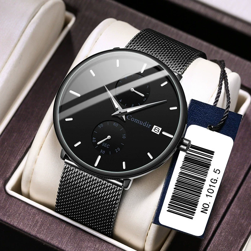 Men's Steel Quartz Watch With Mineral Strengthened Glass Mirror Round Dial Waterproof - Image 6