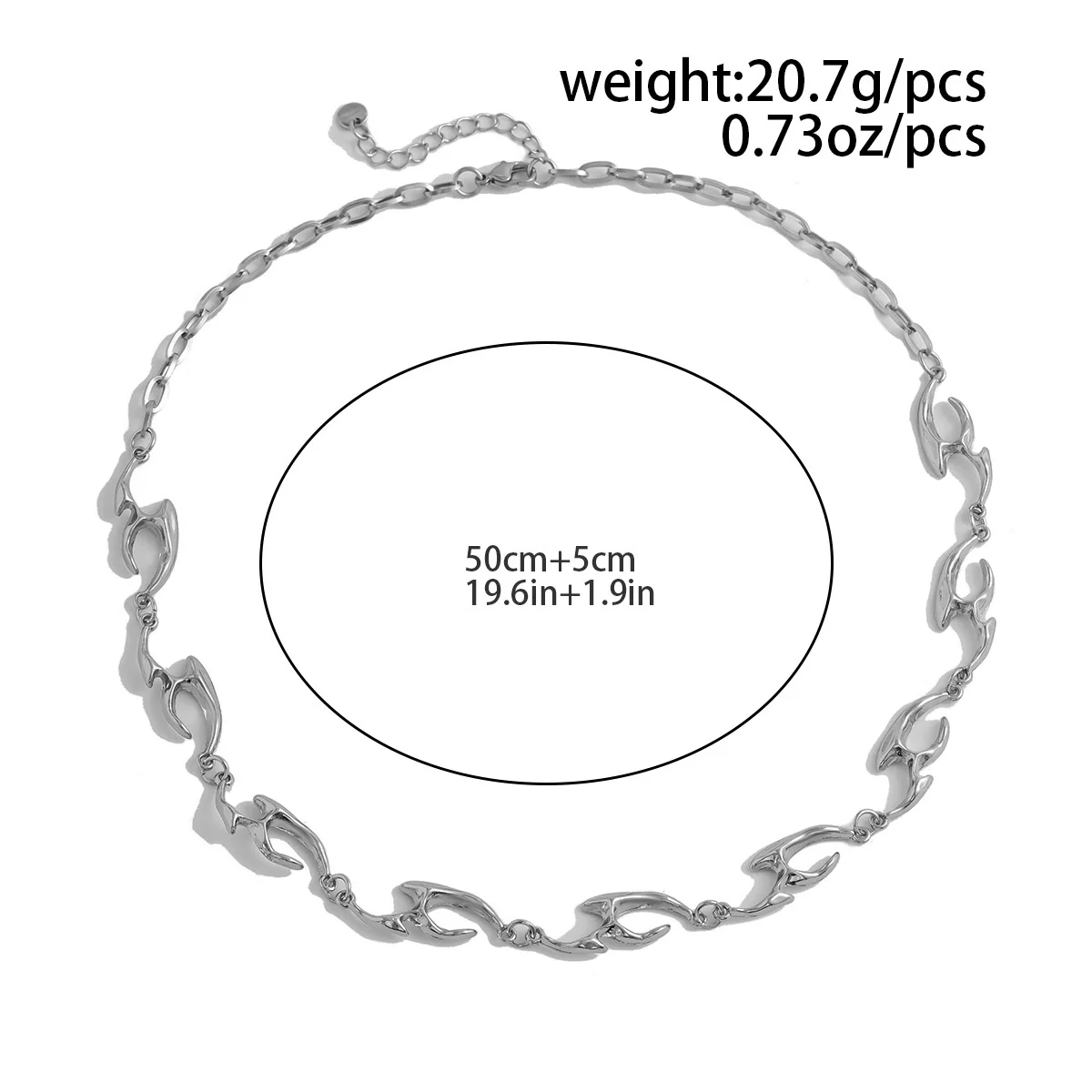 Men's Titanium Steel And Alloy Clavicle Chain Jewelry With Geometric Style - Image 6