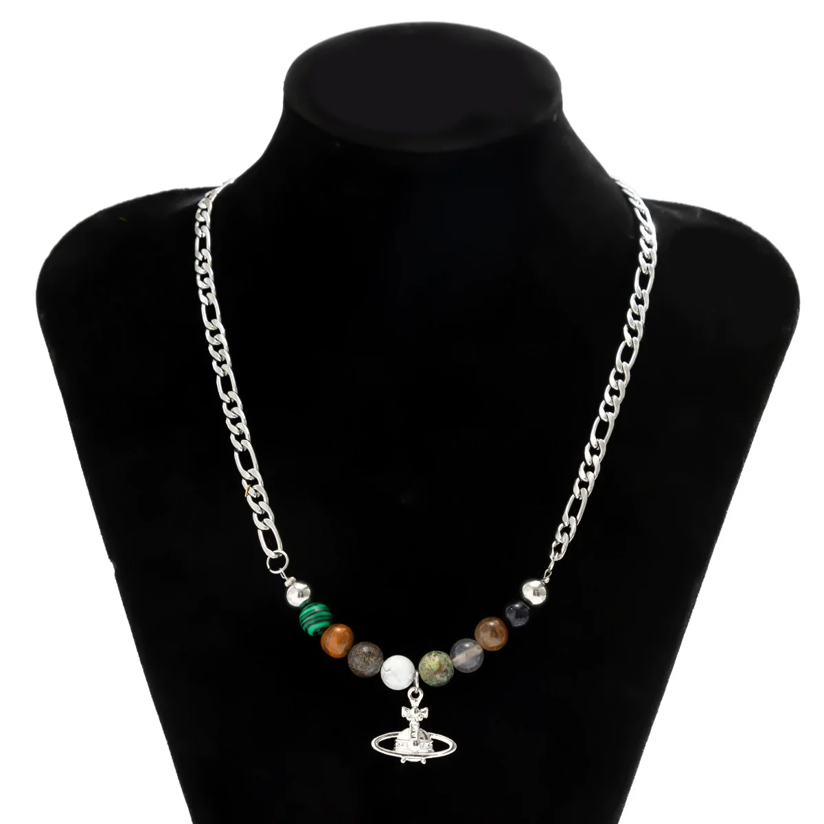 Men's Titanium Steel And Alloy Handmade Planet Ochain Necklace Hiphop Niche Design - Image 6