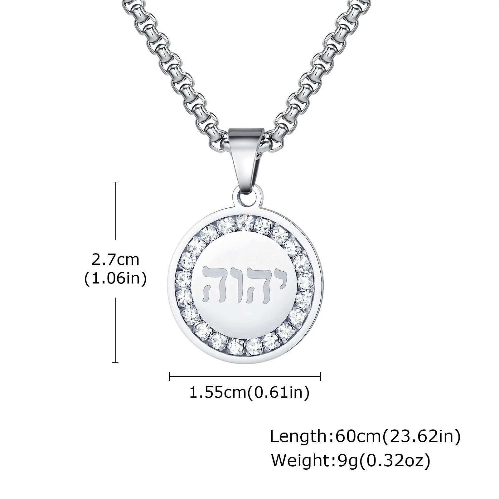 Men's Titanium Steel Geometric Medallion Pendant Necklace With Polish Finish And Regular Chain - Image 6