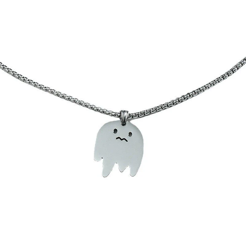 Men's Titanium Steel Necklace With Cartoon Doll Pendant And Electroplating Treatment - Image 5