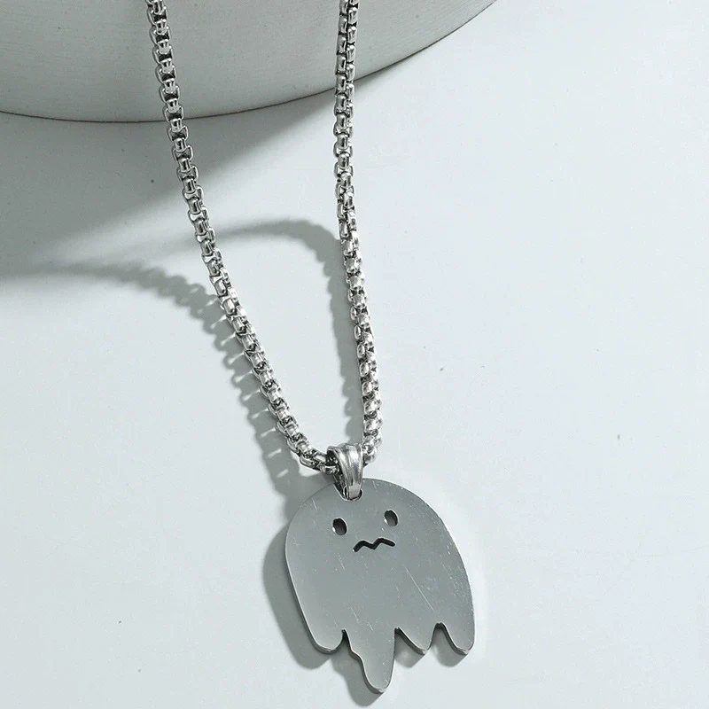 Men's Titanium Steel Necklace With Cartoon Doll Pendant And Electroplating Treatment - Image 7
