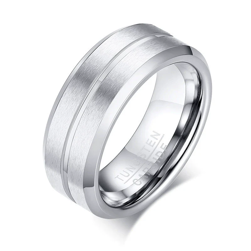 Men's Tungsten Steel Open Bottle Ring Geometric Style Electroplated - Image 10