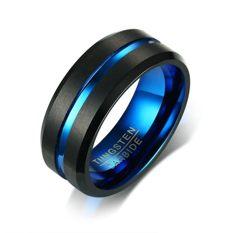 Men's Tungsten Steel Open Bottle Ring Geometric Style Electroplated - Image 11