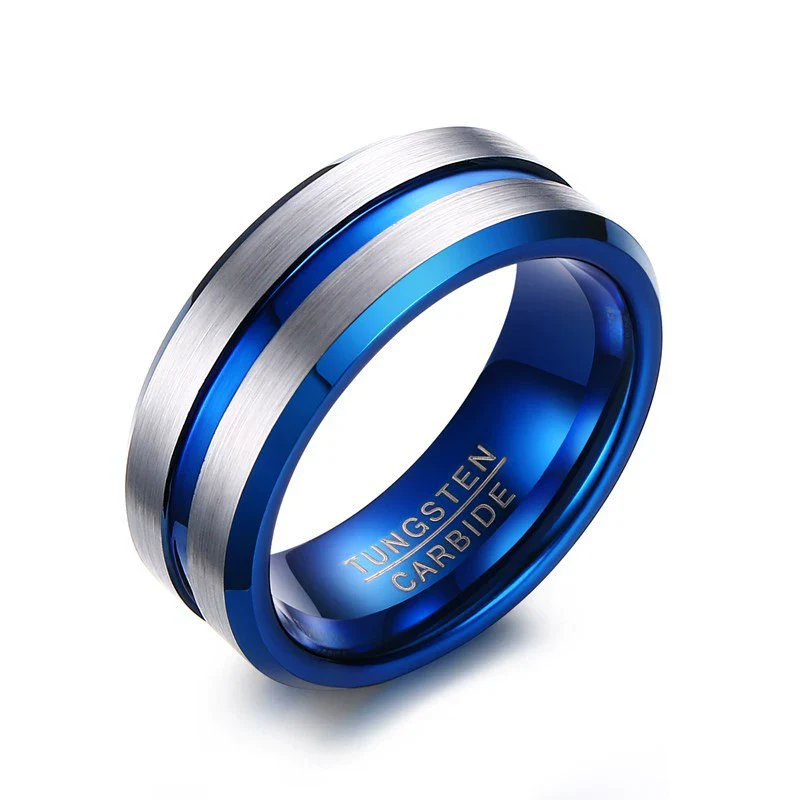 Men's Tungsten Steel Open Bottle Ring Geometric Style Electroplated - Image 13