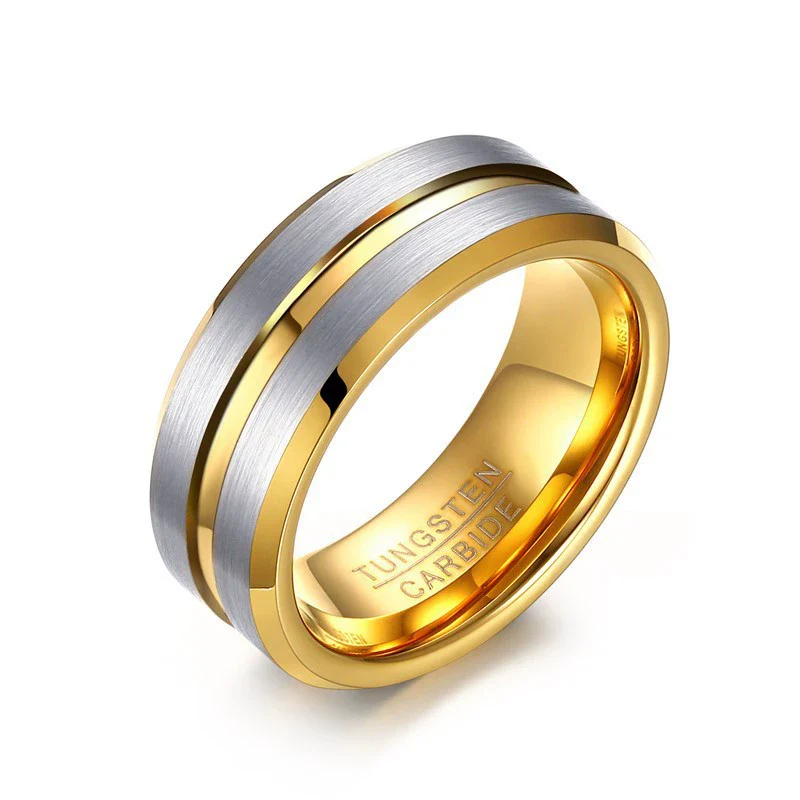 Men's Tungsten Steel Open Bottle Ring Geometric Style Electroplated - Image 14