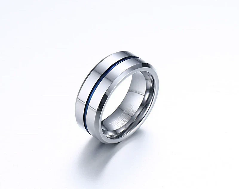 Men's Tungsten Steel Open Bottle Ring Geometric Style Electroplated - Image 6