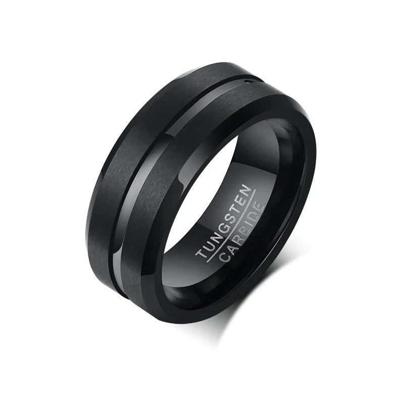 Men's Tungsten Steel Open Bottle Ring Geometric Style Electroplated - Image 9