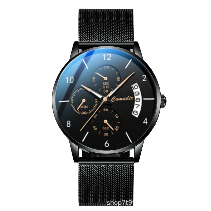 Men's Ultrathin Automatic Mechanical And Quartz Watch Alloy Case Stainless Steel Strap Round Dial Mineral Strengthened Glass Mirror Printed Logo Luminous Waterproof - Image 7