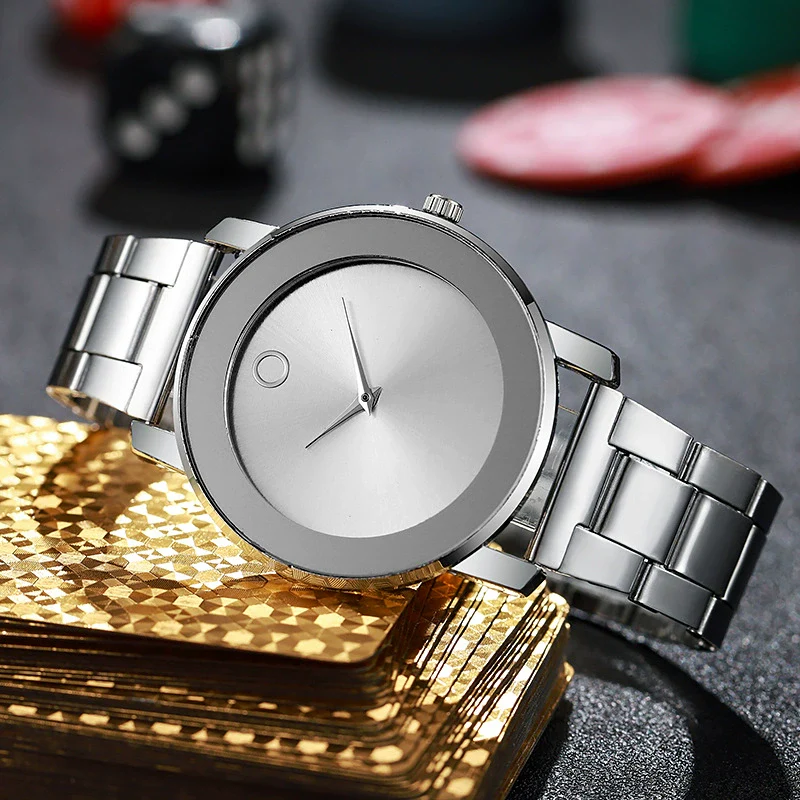 Men's Ultrathin Business Quartz Watch Alloy Case Stainless Steel Buckle Round Dial - Image 2