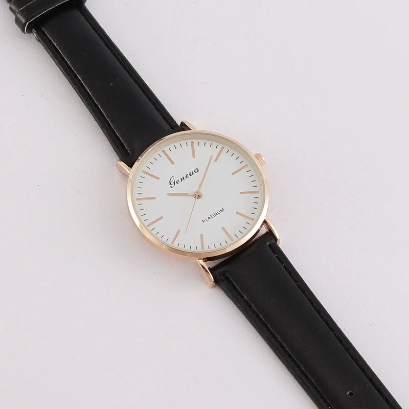 Men's Ultrathin Simple Quartz Watch With Imitation Leather Strap And Stainless Steel Clasp In Round Shape - Image 3