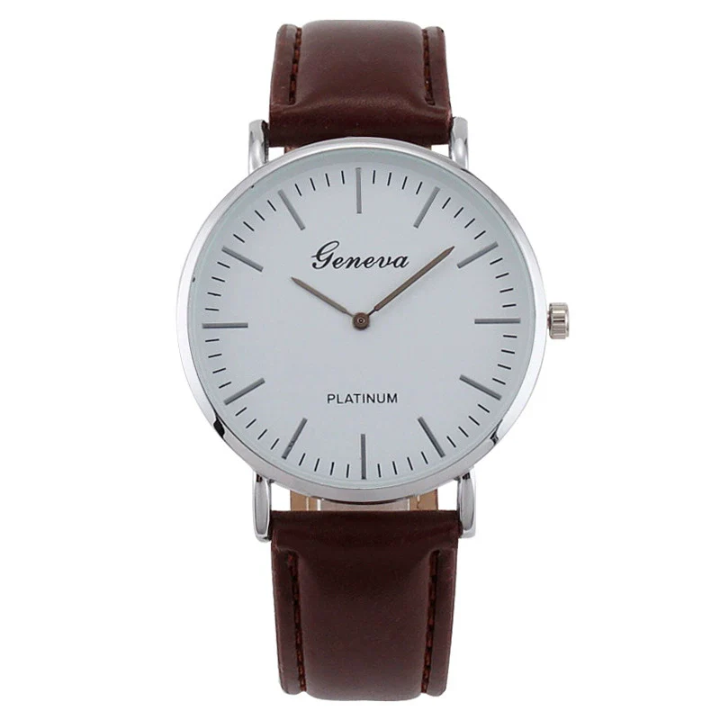 Men's Ultrathin Simple Quartz Watch With Imitation Leather Strap And Stainless Steel Clasp In Round Shape - Image 6
