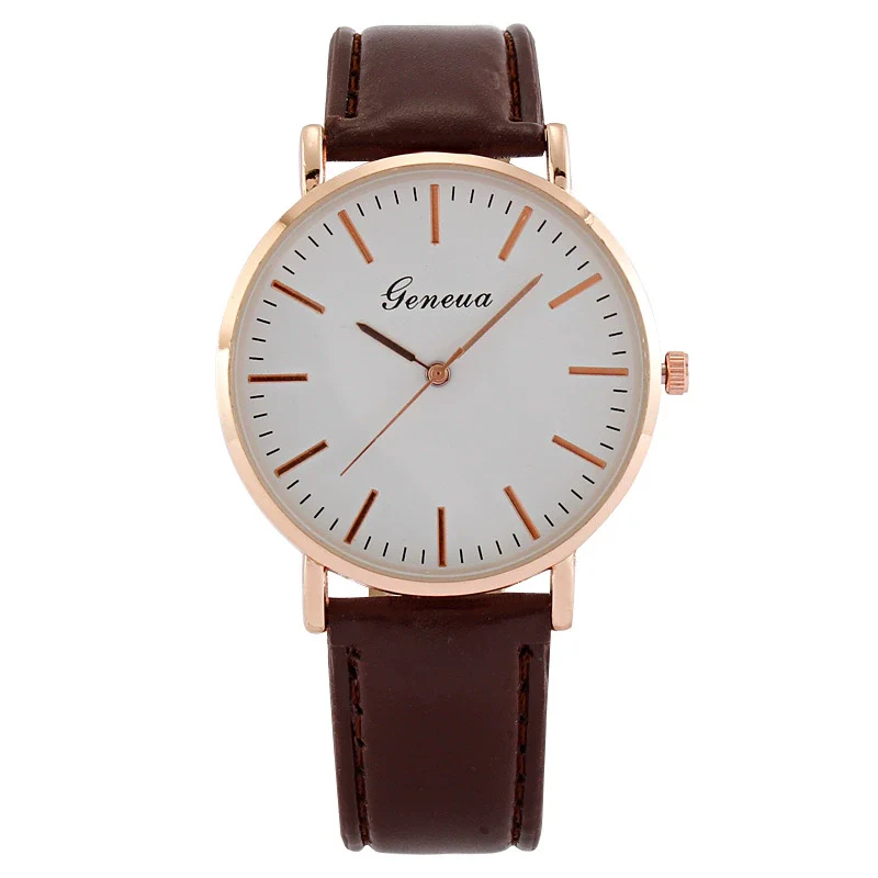 Men's Ultrathin Simple Quartz Watch With Imitation Leather Strap And Stainless Steel Clasp In Round Shape - Image 8