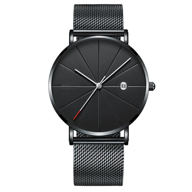 Men's Ultrathin Trendy Quartz Watch Alloy Case Imitation Leather Strap Stainless Steel Clasp Round Dial Leisure Style - Image 6