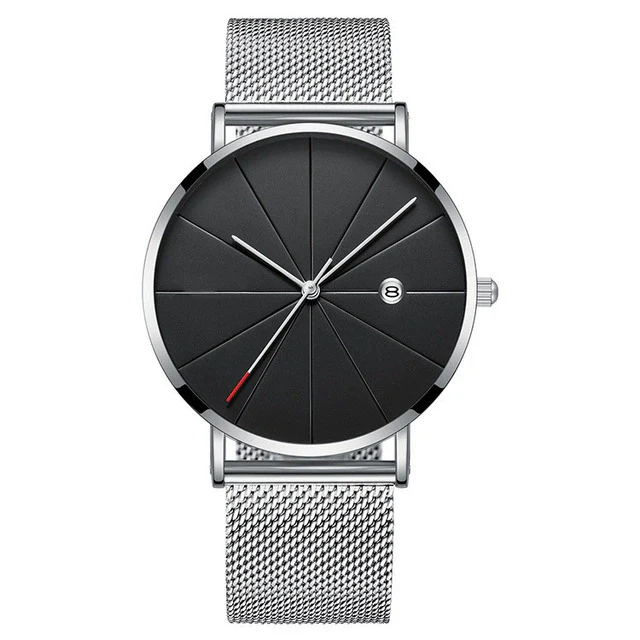 Men's Ultrathin Trendy Quartz Watch Alloy Case Imitation Leather Strap Stainless Steel Clasp Round Dial Leisure Style - Image 8