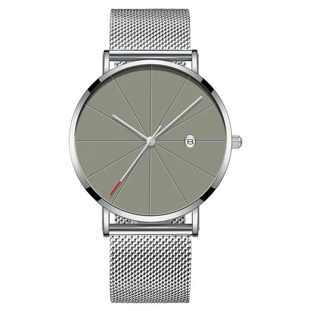 Men's Ultrathin Trendy Quartz Watch Alloy Case Imitation Leather Strap Stainless Steel Clasp Round Dial Leisure Style - Image 9