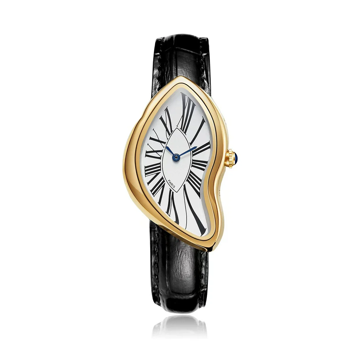 Men's Vintage Fashion Trendy Irregularshaped Genuine Leather And Alloy Watch - Image 6