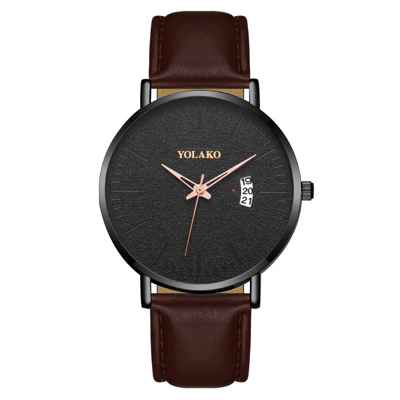 Men's Watch Alloy Case Leather Strap Fashion Round Dial - Image 8