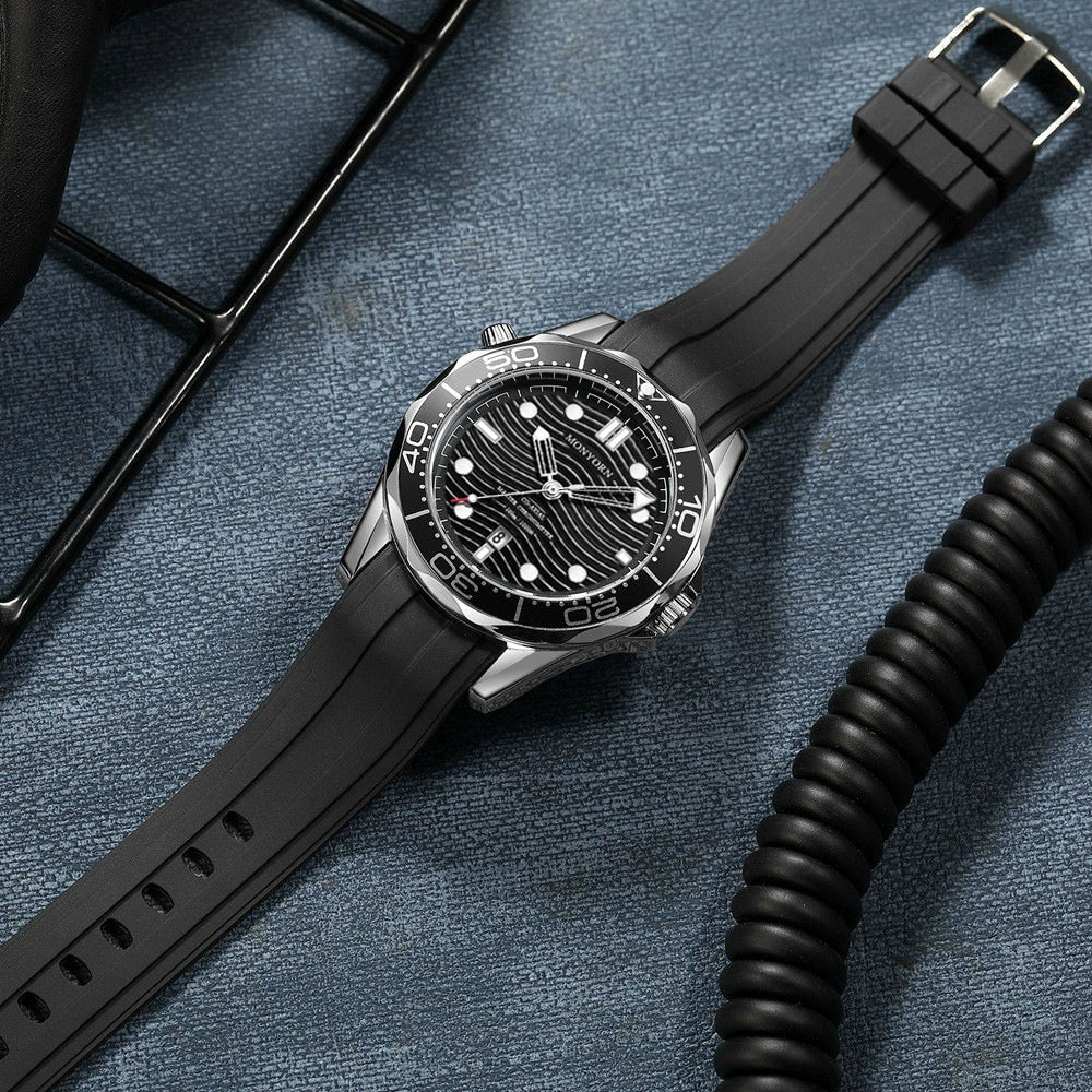 Men's Watch Alloy Case Silicone Strap Round Dial Fashion Seahorse Design - Image 4