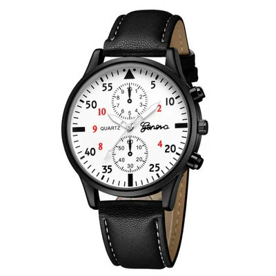 Men's Watch Alloy Stainless Steel Imitation Leather Ordinary Glass Mirror Round Leisure Style - Image 8