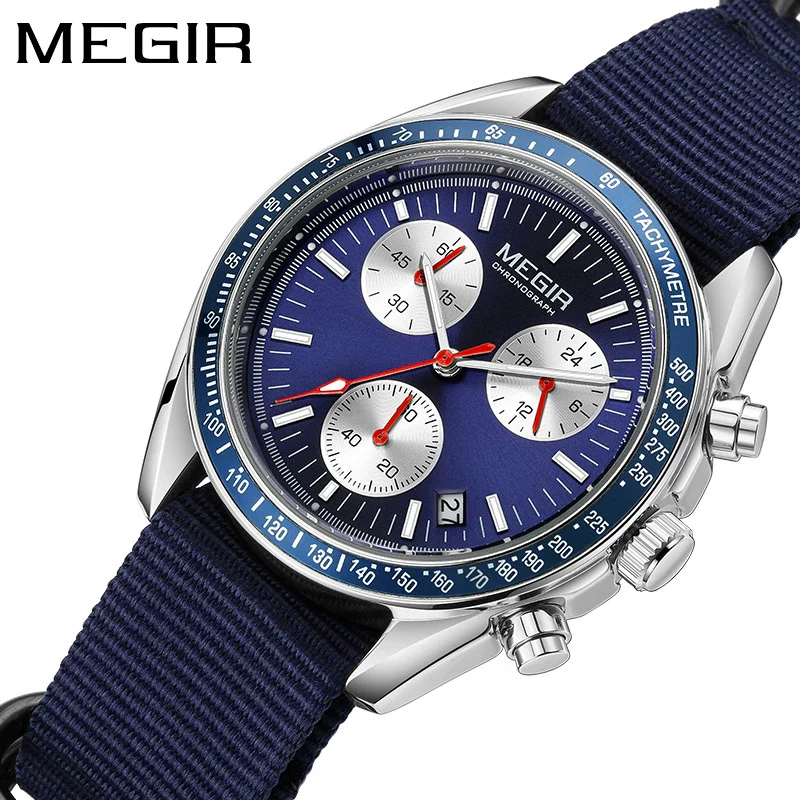 Men's Watch Casual Style Round Dial Alloy Case Stainless Steel Buckle Textile Strap - Image 4