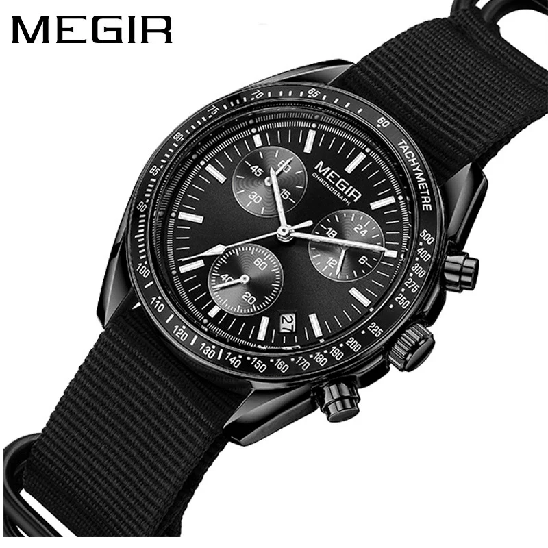 Men's Watch Casual Style Round Dial Alloy Case Stainless Steel Buckle Textile Strap - Image 5