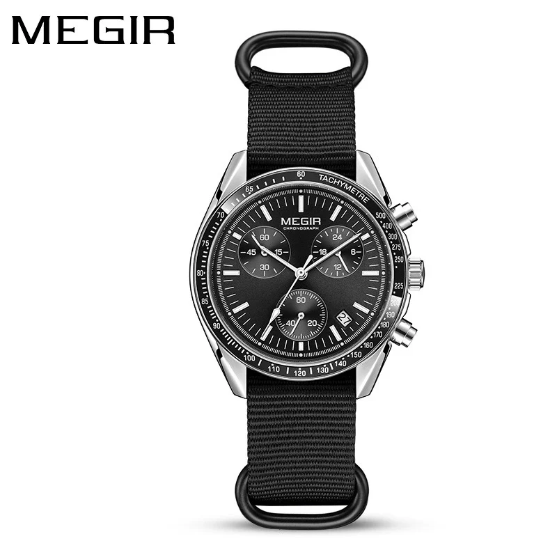Men's Watch Casual Style Round Dial Alloy Case Stainless Steel Buckle Textile Strap - Image 6