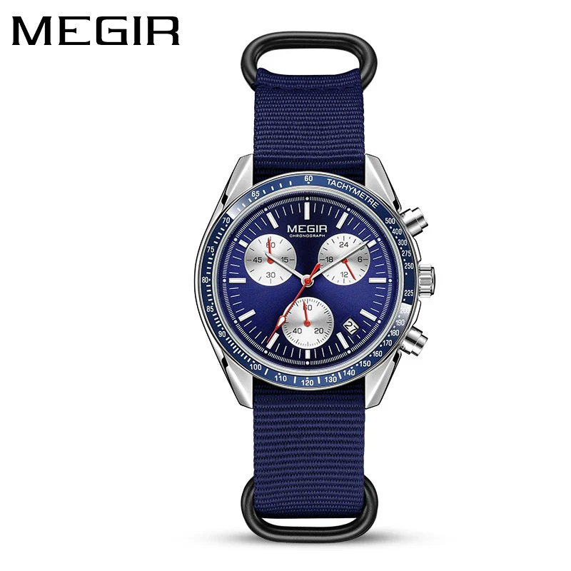 Men's Watch Casual Style Round Dial Alloy Case Stainless Steel Buckle Textile Strap - Image 7