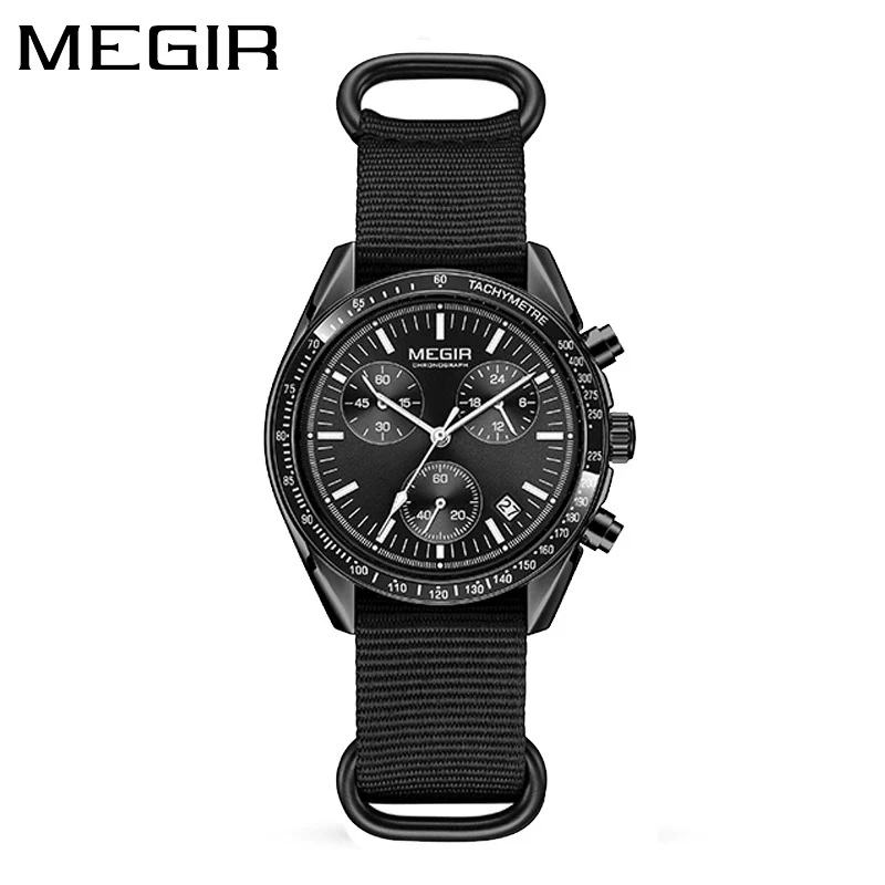 Men's Watch Casual Style Round Dial Alloy Case Stainless Steel Buckle Textile Strap - Image 8