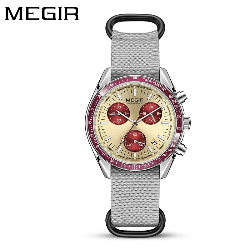Men's Watch Casual Style Round Dial Alloy Case Stainless Steel Buckle Textile Strap - Image 9