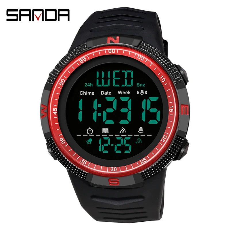 Men's Watch Resin Case Rubber Strap Round Dial Fashion Trendy Luminous Waterproof - Image 3