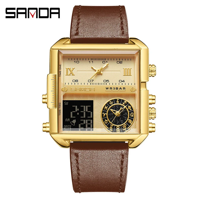 Men's Watch Zinc Alloy Case Belt Silicone Steel Belt Square Dial Highend Business Fashion Electronic Quartz Watch - Image 22