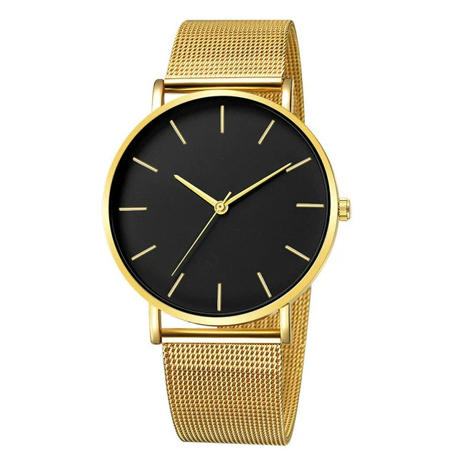Men's Watches Ultrathin Simple Band Alloy Stainless Steel Belt Round Dial Leisure Style - Image 11