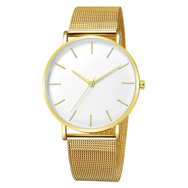 Men's Watches Ultrathin Simple Band Alloy Stainless Steel Belt Round Dial Leisure Style - Image 12