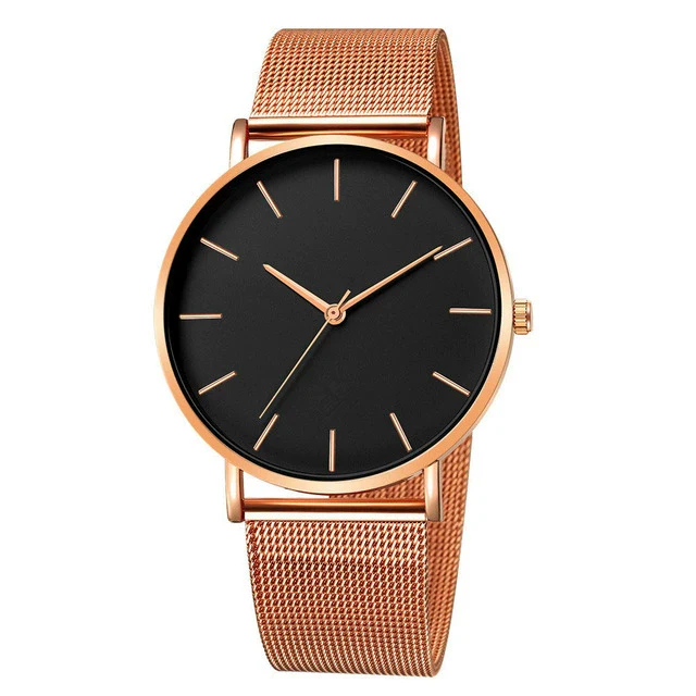 Men's Watches Ultrathin Simple Band Alloy Stainless Steel Belt Round Dial Leisure Style - Image 13