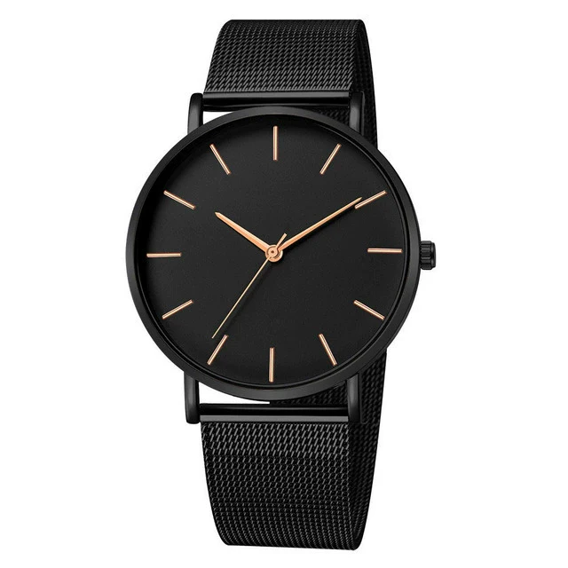 Men's Watches Ultrathin Simple Band Alloy Stainless Steel Belt Round Dial Leisure Style - Image 8