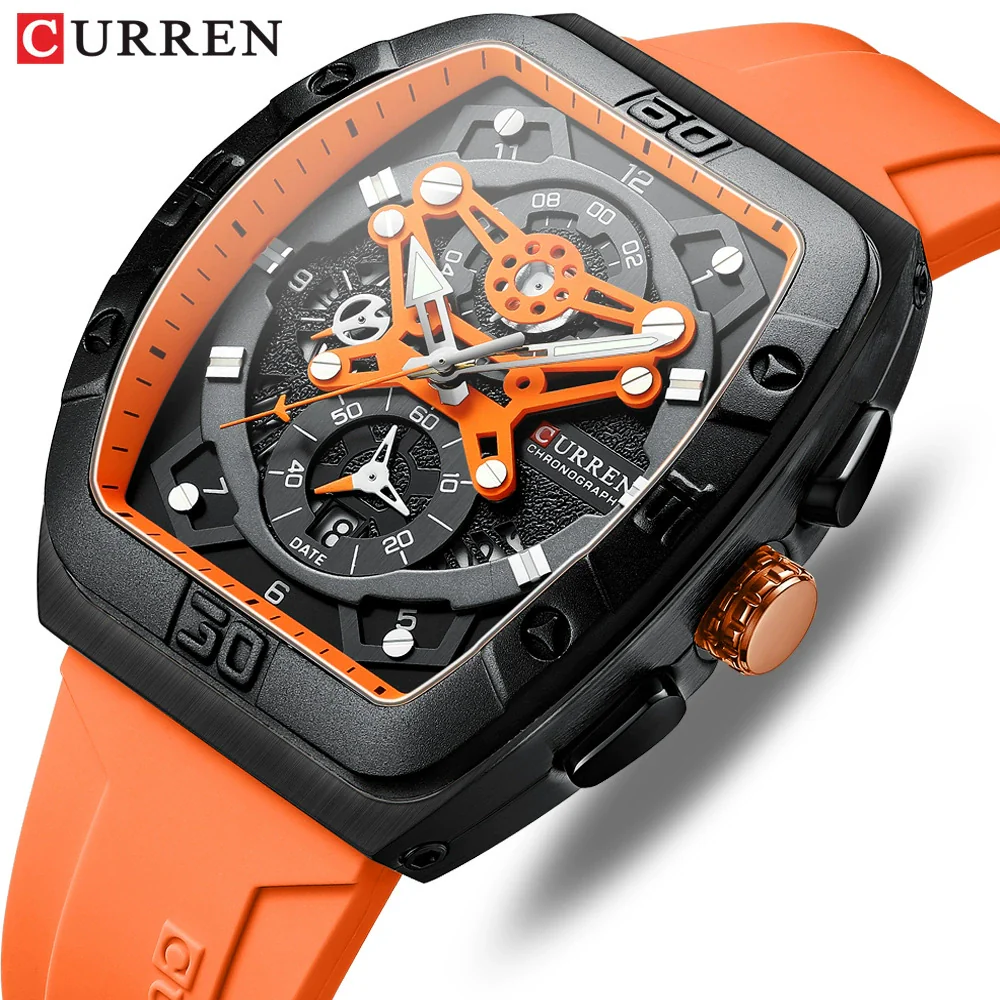 Men's Waterproof Multifunction Alloy And Silicone Leisure Round Watch With Mineral Strengthened Glass Mirror And Stainless Steel Pin Buckle - Image 2