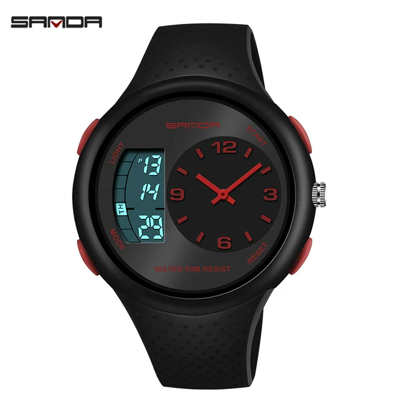 Men's Waterproof Multifunctional Luminous Outdoor Sports Watch With Resin Case And Mineral Strengthened Glass Mirror Round Dial - Image 3