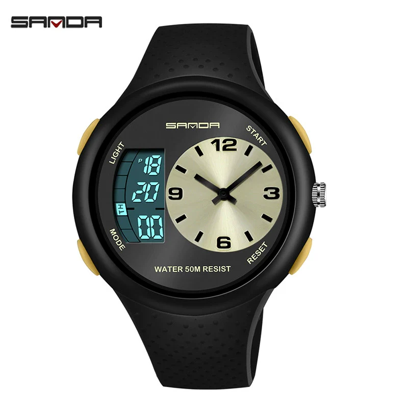 Men's Waterproof Multifunctional Luminous Outdoor Sports Watch With Resin Case And Mineral Strengthened Glass Mirror Round Dial - Image 6