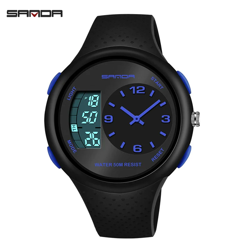 Men's Waterproof Multifunctional Luminous Outdoor Sports Watch With Resin Case And Mineral Strengthened Glass Mirror Round Dial - Image 7
