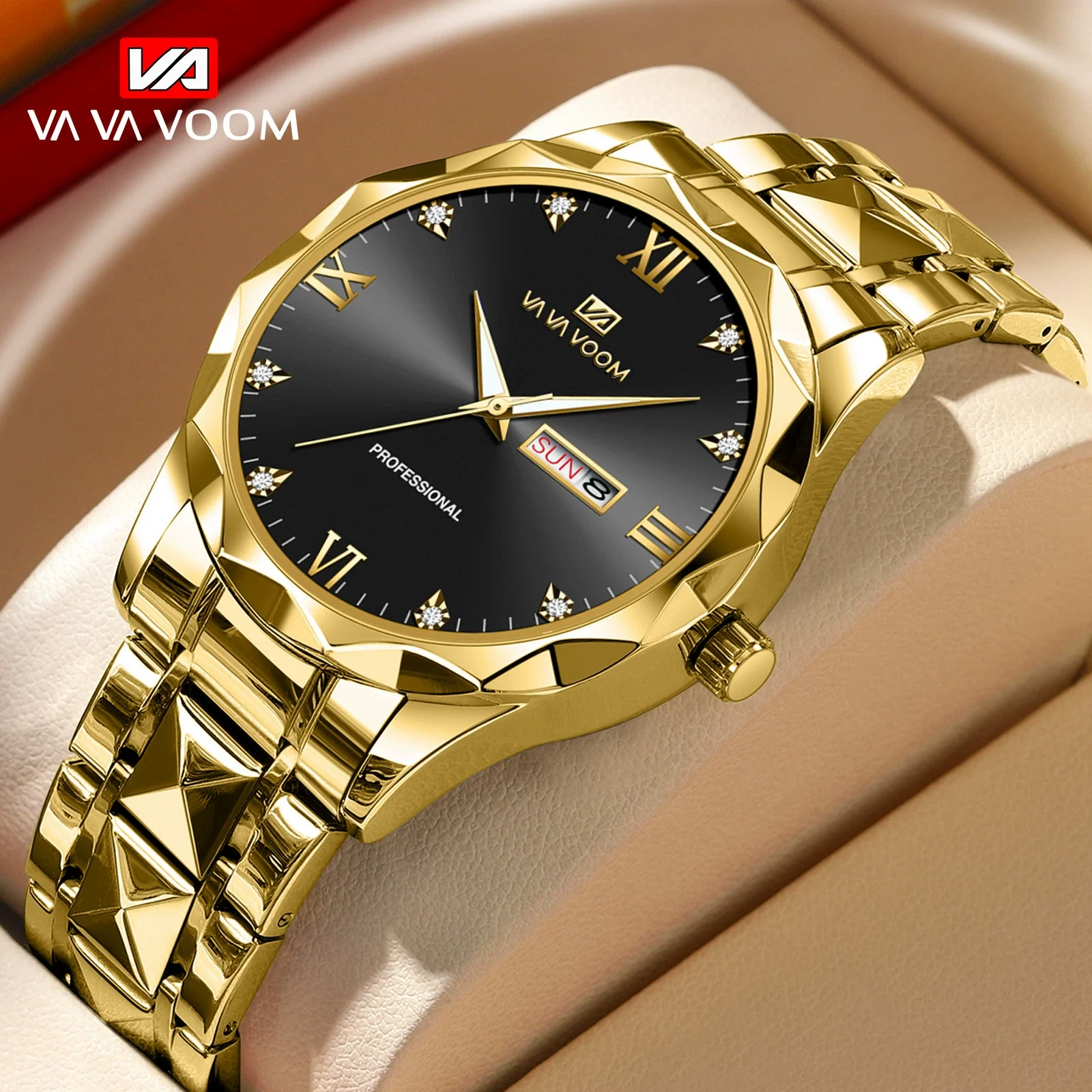 Men's Waterproof Stainless Steel And Alloy Business Quartz Watch With Round Dial - Image 10