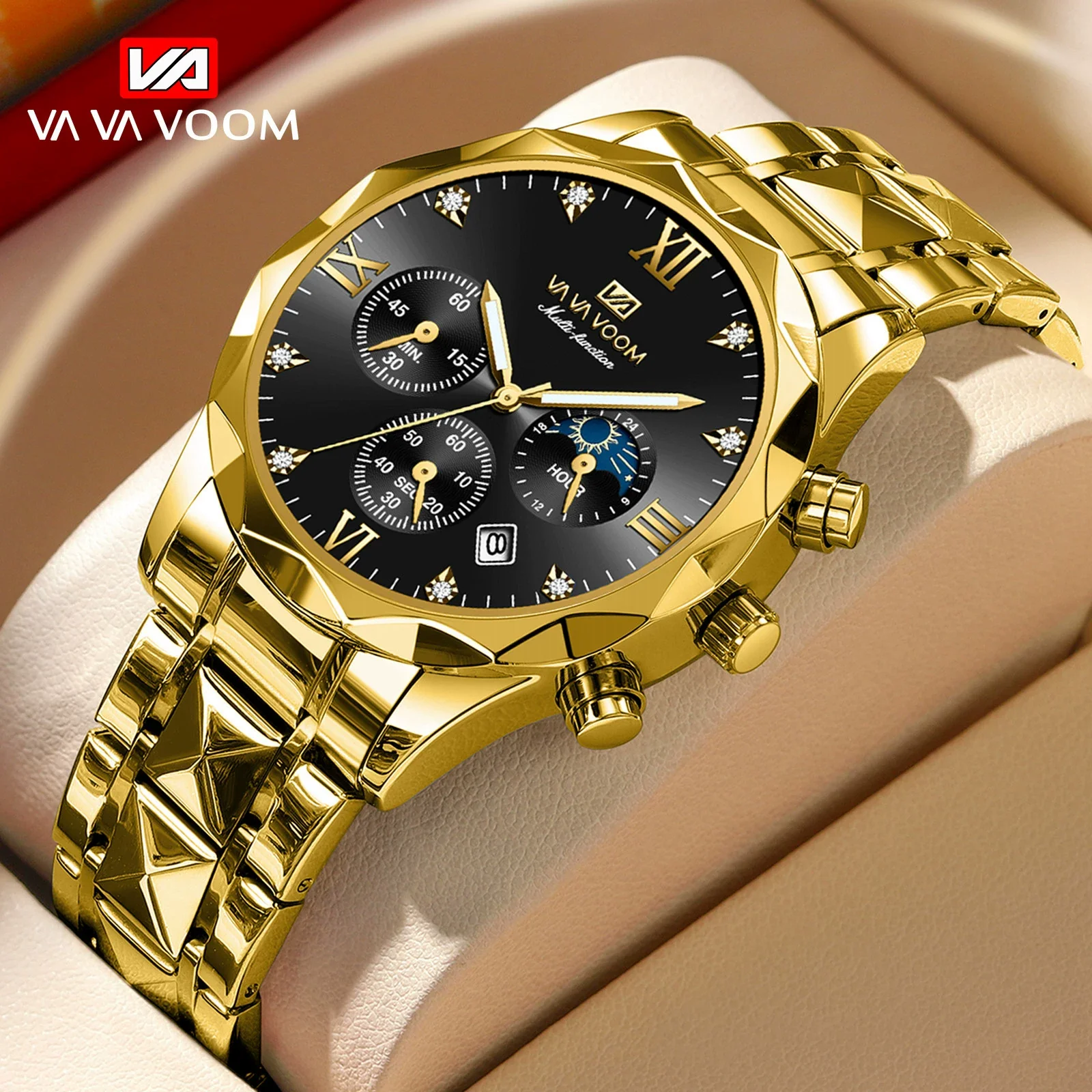 Men's Waterproof Stainless Steel And Alloy Business Quartz Watch With Round Dial - Image 15