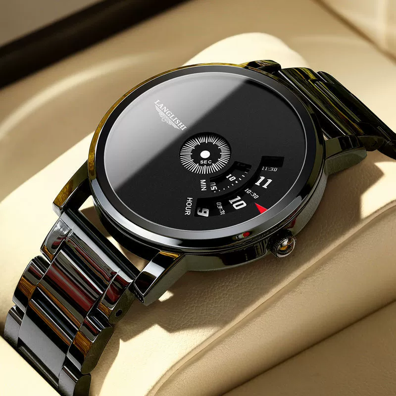 Men's Waterproof Ultrathin Quartz Watch With Stainless Steel Strap Alloy Case And Round Dial