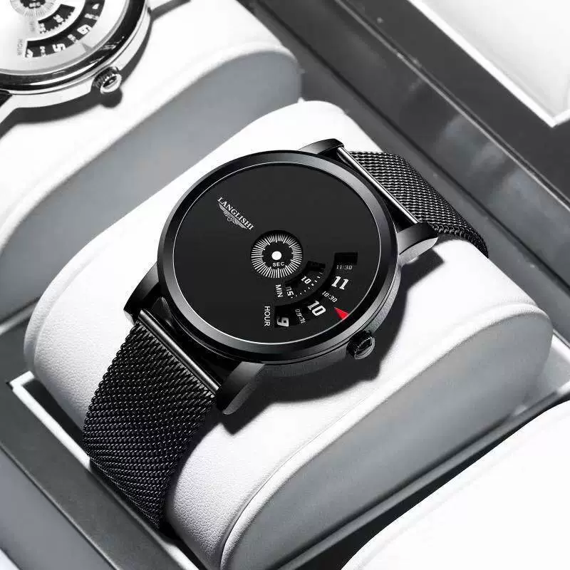 Men's Waterproof Ultrathin Quartz Watch With Stainless Steel Strap Alloy Case And Round Dial - Image 7